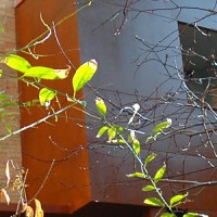 Fachada interior en acero corten