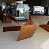 mesas acero corten